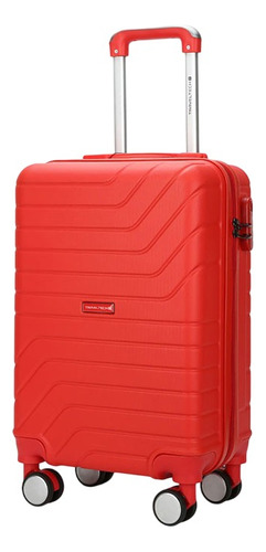 Valija Travel Tech Carry On Cabina Low Cost Liviana Roja Imp