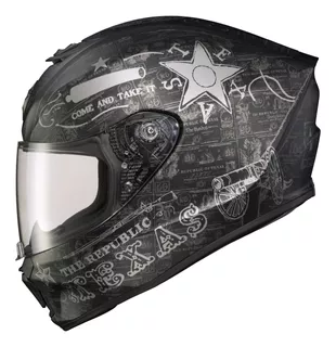 Casco Scorpion Exo Exo-r420 Full-face Lone Star Neg/pla Sm