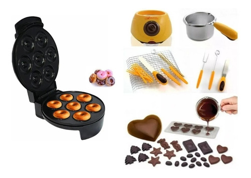 Maquina Donuts Maquina Para Hacer Donas + Fondue Chocolate