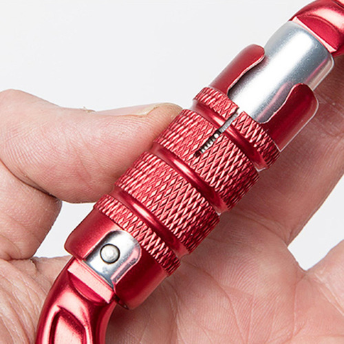 30kn Twist Bloqueo Mosquetón 7075 Aluminio Escalada Rojo