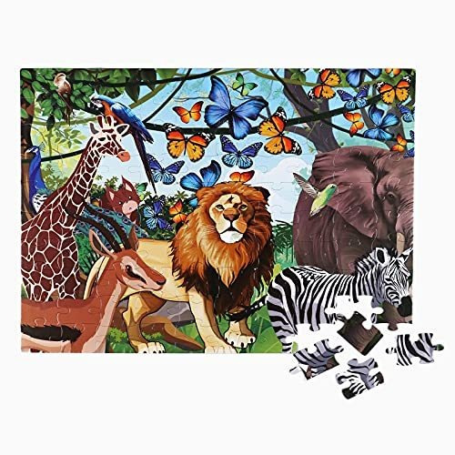 100pcs Animal Jigsaw Grandes Puzzles Para Niños, Piso Y3nsj