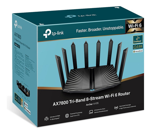 Router Tp-link Archer Ax95 Wi-fi 6 Ax7800 Tri-band Onemesh