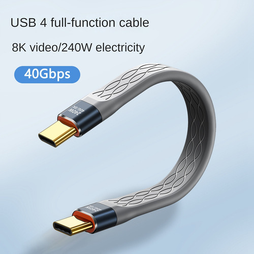 Cabo De Dados Usb4 De 40 Gbps, Cabo Usb Curto Para C, Pd, 2