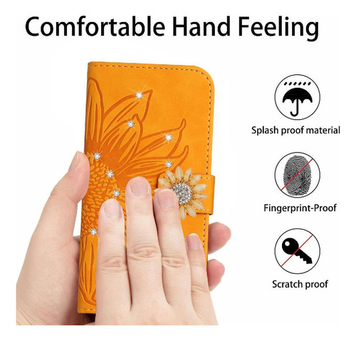 Funda For Xiaomi Redmi 14c Con Un Largo Cordón De Cuero