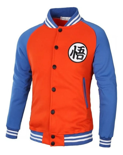 Chamarra De Béisbol Dragon Ball Goku Suéter Manga Raglan