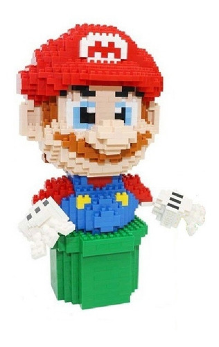 Figura Bloques Construcción Mario Bros Para Armar Juguetes