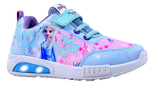 Imagen 1 de 9 de Zapatillas Con Luces Luz Led Zapatilla Frozen Disney Footy
