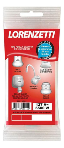 Resistencia Lorenzetti Ducha/torneira 127v 5500w 055j  75890