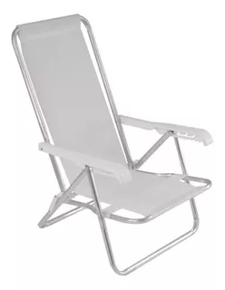 Silla Reposera Reclinable 4 Pos. Mor Sannet Playa Camping Color Blanco