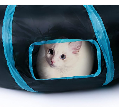 Sunshinemall Túnel Plegable Para Juegos De Gatos Túneles Para Gatos En Forma De S Interactivo Para Gatos Con De Juego Para Gatos, Cachorros, Gatitos
