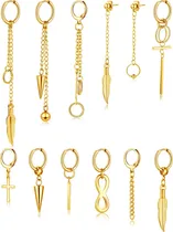 Comprar 12 Piezas Pendientes Colgantes De Aro P\u002Fhombres, Colgantes