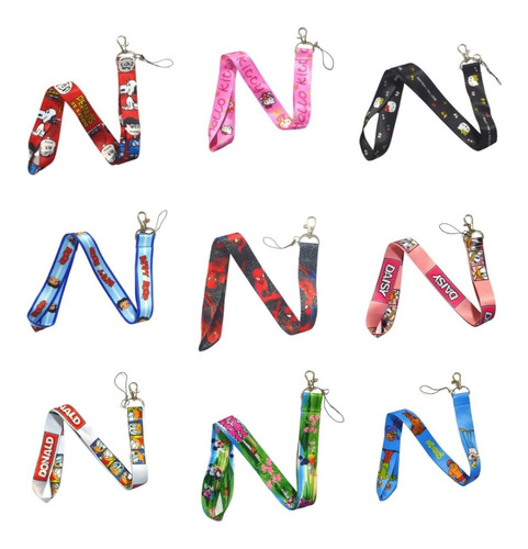 Imagen 2 de 10 de 20 Lanyard, 20 Diseños Por Mayor /portacredenciales