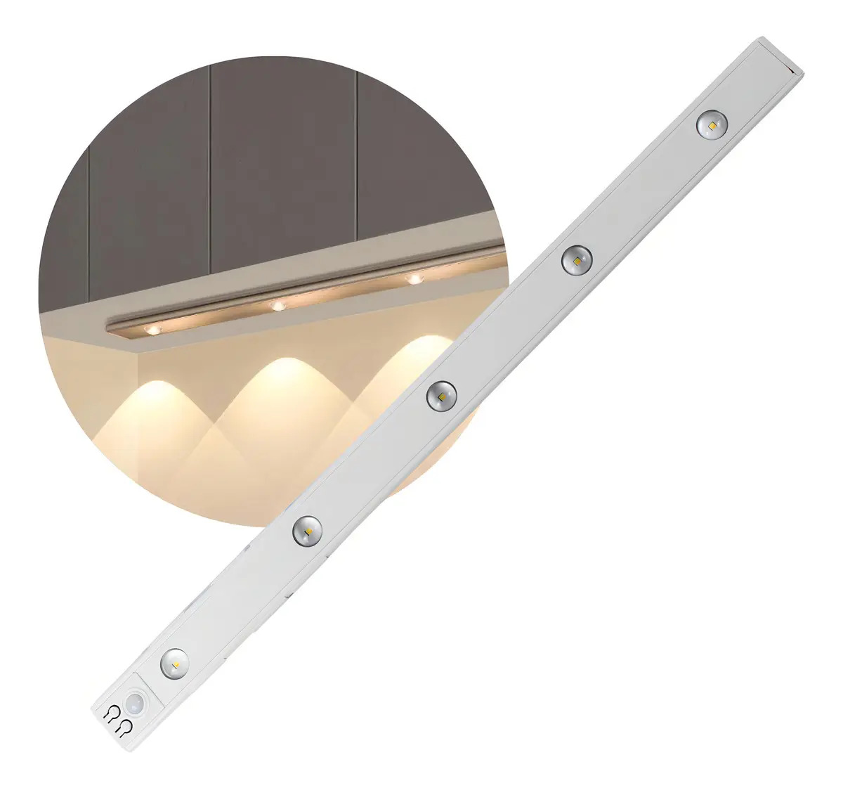 Luminária Led Barra Spot Recarregável S/ Fio Cozinha 60cm Estrutura Branco