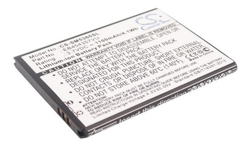 Batería Cs-sm5360sl P/ Samsung Gt-s5360, Eb454357va, 1100mah