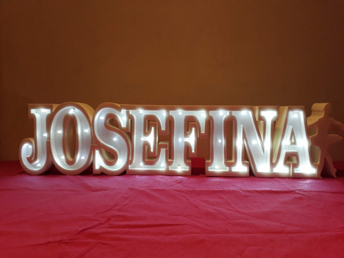 Nombres Iluminados 8 / 9 Letras 15 Cm Polyfan Cartel Luces
