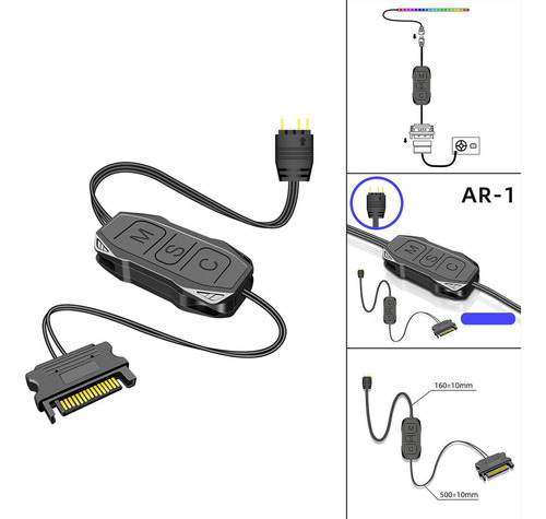 Nuevo Controlador Argb De 5v, Botón De 3 Pines, Fuente De