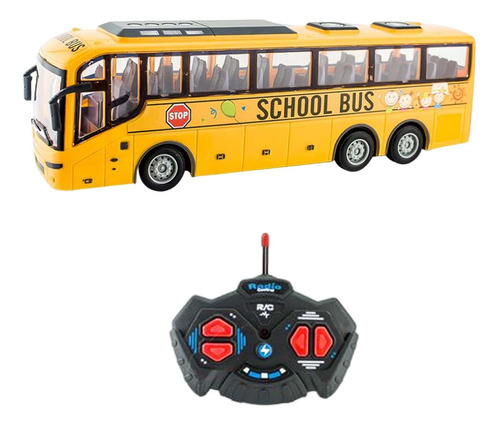1:30 Escala Rc Autobús Escolar Luces Realistas Modelo