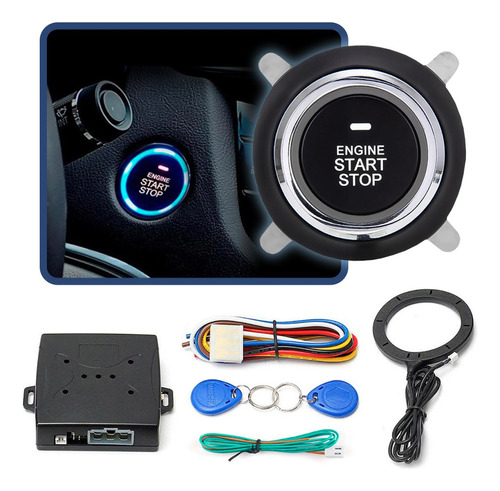 Kit Botão Start Stop New Civic 2007 Ignição Chaveiro Sensor