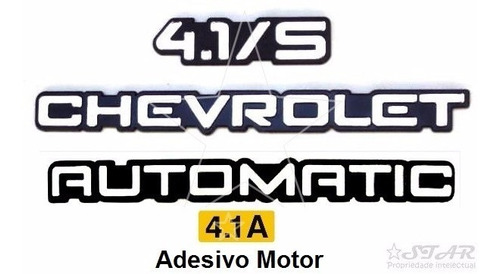 Símbolos Chevrolet Aut. 4.1/s Cromado + 4.1a - Opala 91 À 92