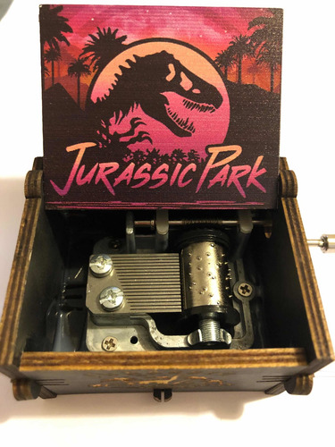 Imagen 3 de 8 de Hermosa Cajita Musical Jurassic Park Con Manivela