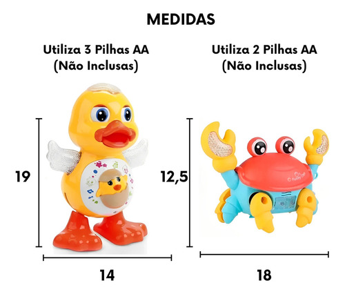 .. Kit De Juguetes Musicales Fujão Sound L Crab Dancing Duck