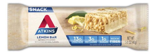 Atkins Lemon Snack Bar, Made With Real Almond Butter 8 Count