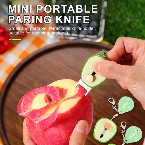 Pelador De Frutas Portátil, Mini Pelador De Acero Inoxidable
