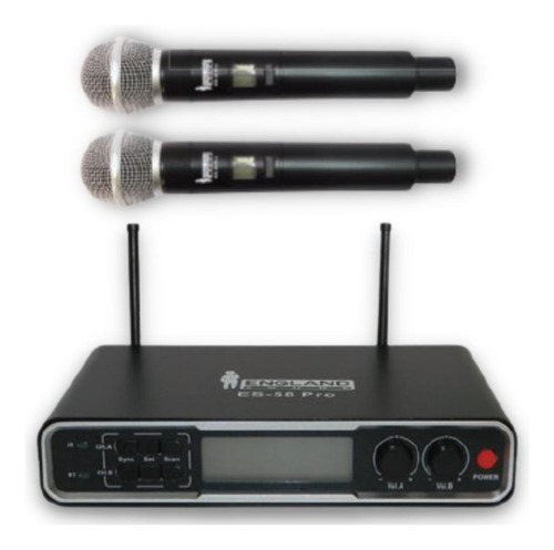 Microfono Doble England Sound Multifrecuencia Uhf C/maleta