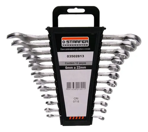 comprar Jogo Chave Combinada 12 Pçs 6 A 22mm Boca Estrela Starfer