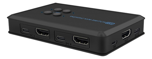 Conmutador Kvm Compatible Con Hdmi 4 Entradas 1 Salida Conmu