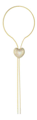 Dije  De Acero Inoxidable Guess Jubn04017jwygwht/u Y Diseño De Corazón Dorado