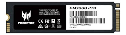 Acer Predator Gm7000 2tb Nvme Gaming Ssd - M.2 2280 Pcie Gen