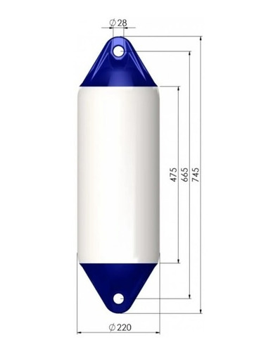 Defensa Polyform Original F3 Inflável Branca - Tam 22x74,5cm