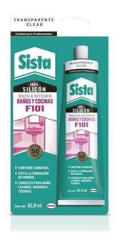 Silicón Baños Y Cocinas Transp. 82.8 Ml F101 Sista