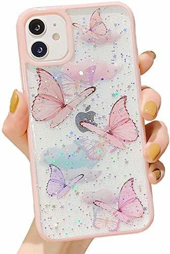 iPhone 11 Caja De Batería Funda De Butterfly Sparkle Qszt3