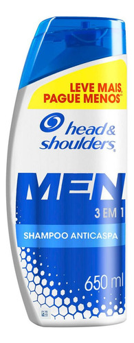 Kit C/ 6 Shampoo Men 3 Em 1 Anticaspa 650 Ml Head &
