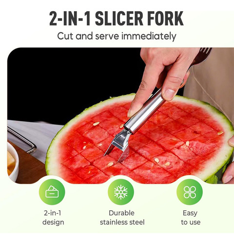 Cortador De Melancia, Faca De Frutas De Dois Dentes