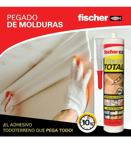 Imagen 6 de 7 de Pegado Total- Adhesivo Fischer Multimaterial Pack X 10 Cart.