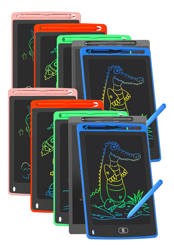Pizarron Magico Mayoreo Lcd 8.5'' Dibujar Escribir Pluma10pz