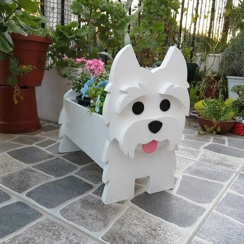 Maceta Forma Perro Diseño Dibujo Animado Decoracion Para