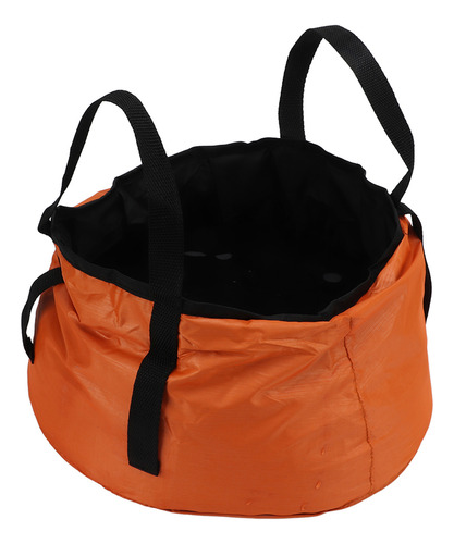 Lavabo Plegable Naranja Con Asa De Cubo Plegable Portátil