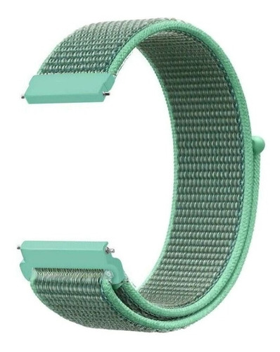 Pulseira 18mm 20mm 22mm 24mm Nylon Bight Pinos Engate Rápido Cor Verde-claro Largura 22 mm