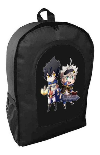 Mochila Negra  Black Clover Anime Adulto / Escolar A19