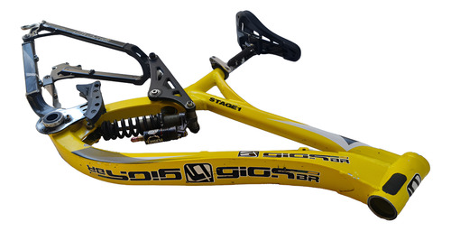 Quadro Gios Stage 1 Downhill Free Ride Com Shock Amarelo