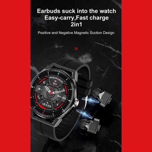 Reloj Smartwatch 2 En 1 T20 Fralugio Conaudífonos Tws Hifi R