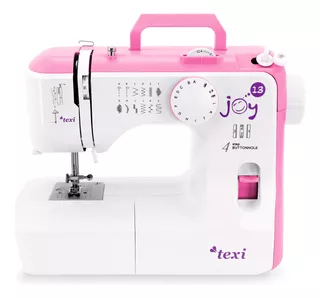 Maquina De Coser Recta Texi Joy 13 Fucsia Portátil 220v