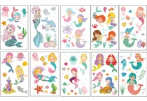 Comprar Tatuajes Temporales Tattoo Sirena X10 Planchas Souvenir 