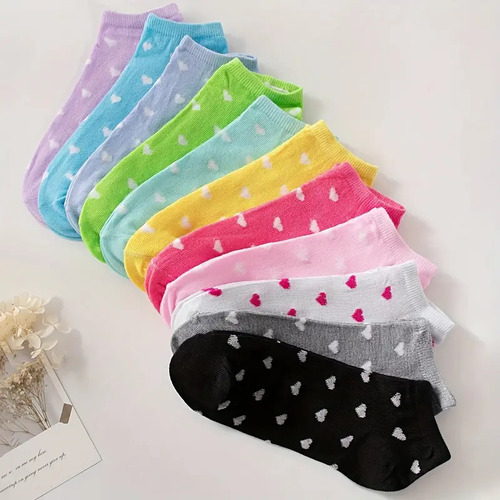 Cómodos Calcetines Tobilleros Para Mujer De 10 Pares