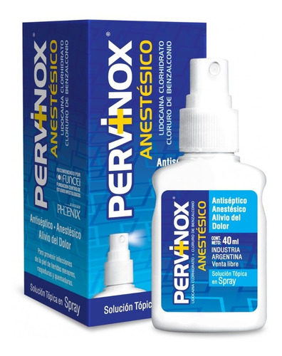 Pervinox Anestesico En Spray Antiseptico X 40 Ml