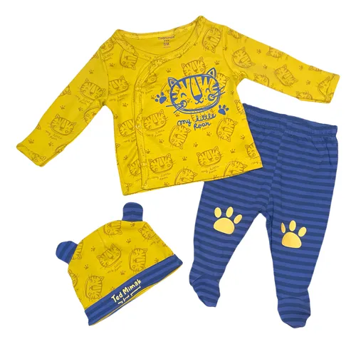 Conjunto Ajuar 3 Piezas Para Bebes Niño Niña